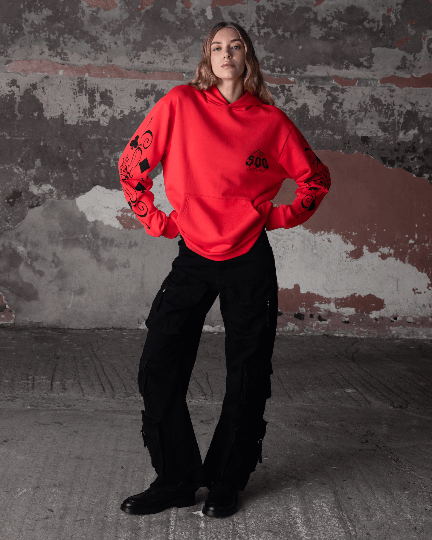 Red Elevated Hoodie